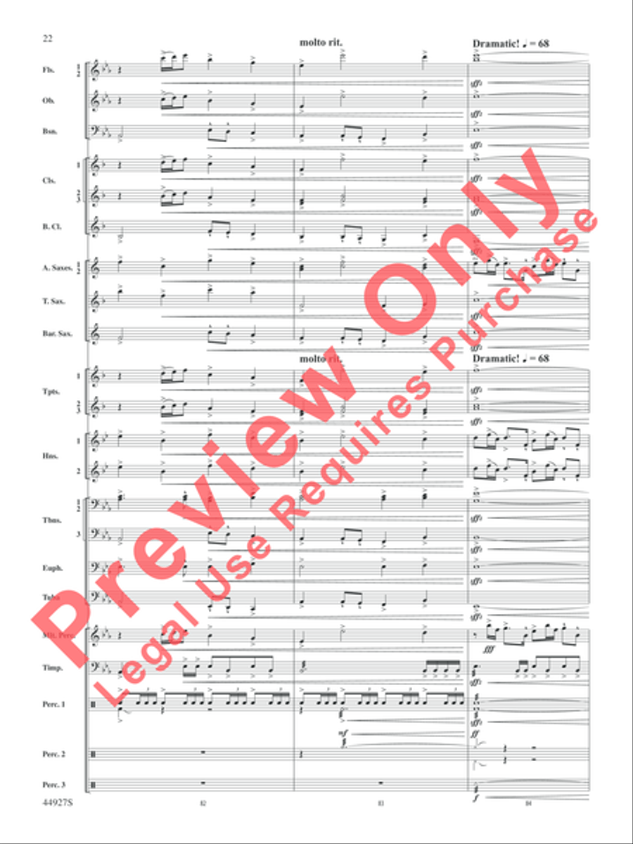 At the Movies with John Williams Concert Band scores gallery preview page 47