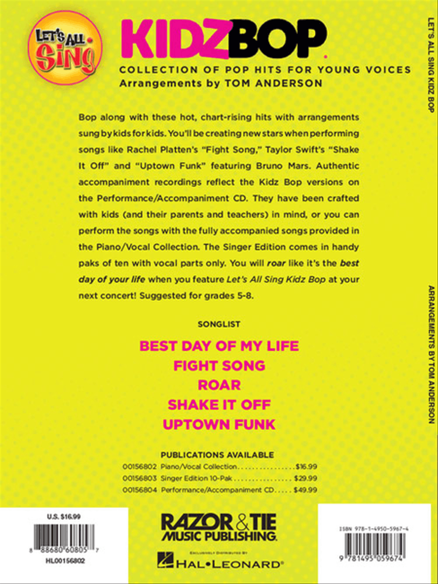 Let's All Sing KIDZ BOP Choir scores gallery preview page 10
