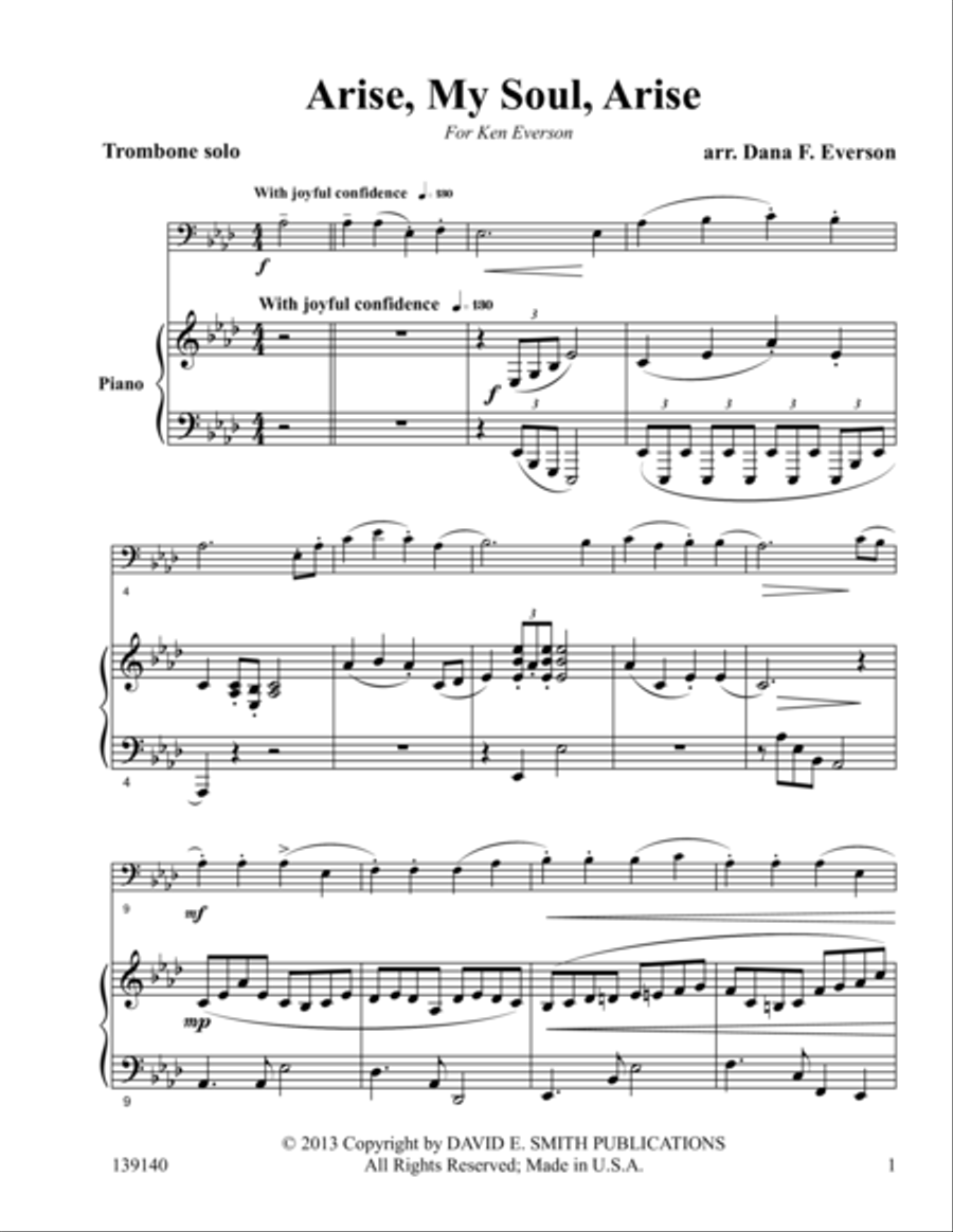 Arise, My Soul Arise Arise, My Soul Arise Piano Accompaniment scores gallery preview page 1