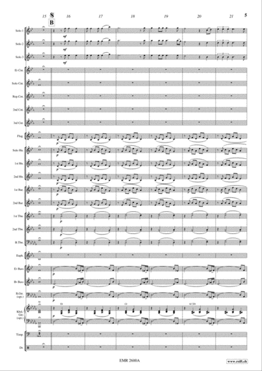 Don't Cry For Me, Argentina Brass Trio scores gallery preview page 5