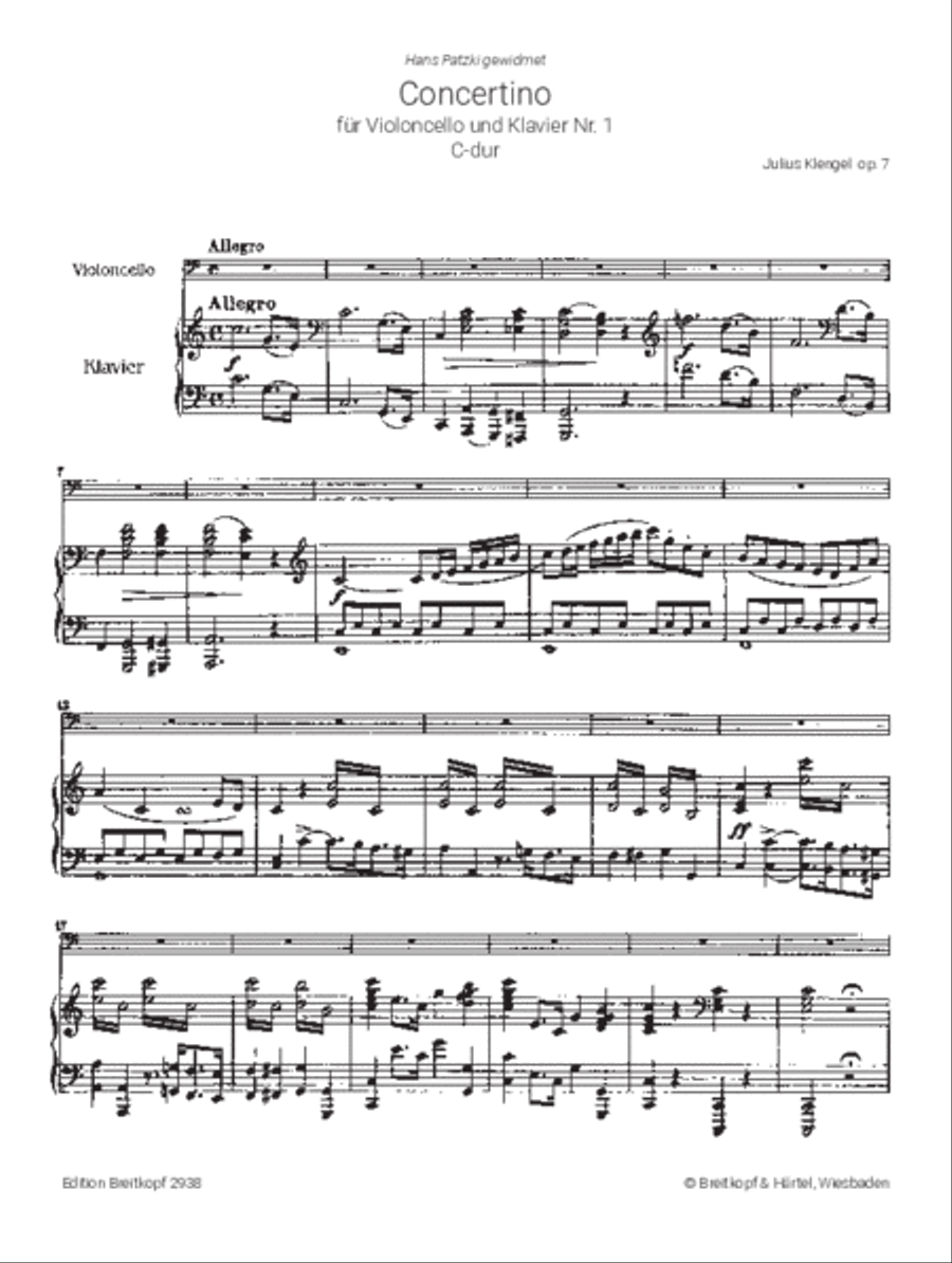 Concertino No. 1 in C major Op. 7 Piano Accompaniment scores gallery preview page 2