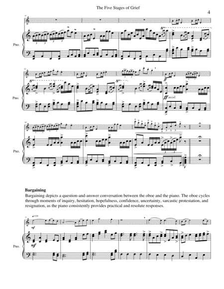 The Five Stages of Grief - original composition for oboe and piano image number null