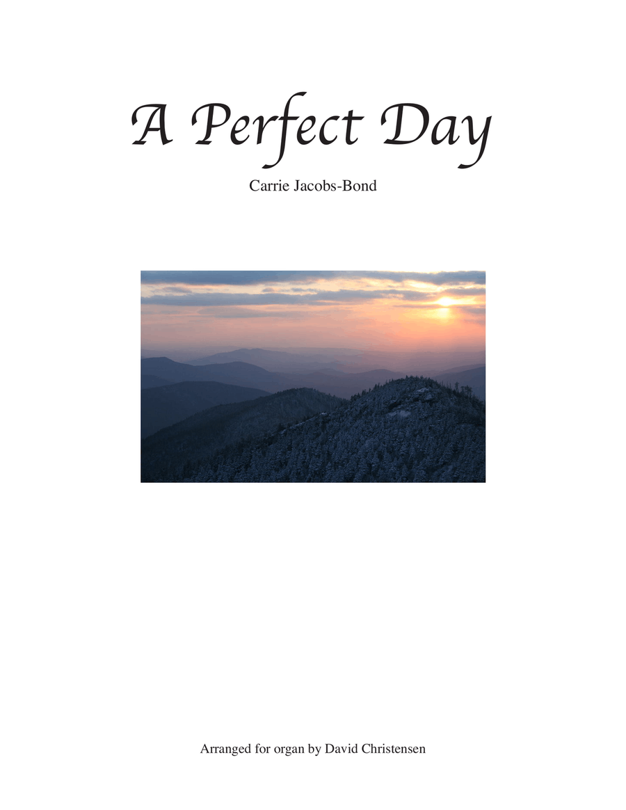 A Perfect Day A Perfect Day Organ Solo scores gallery preview page 1