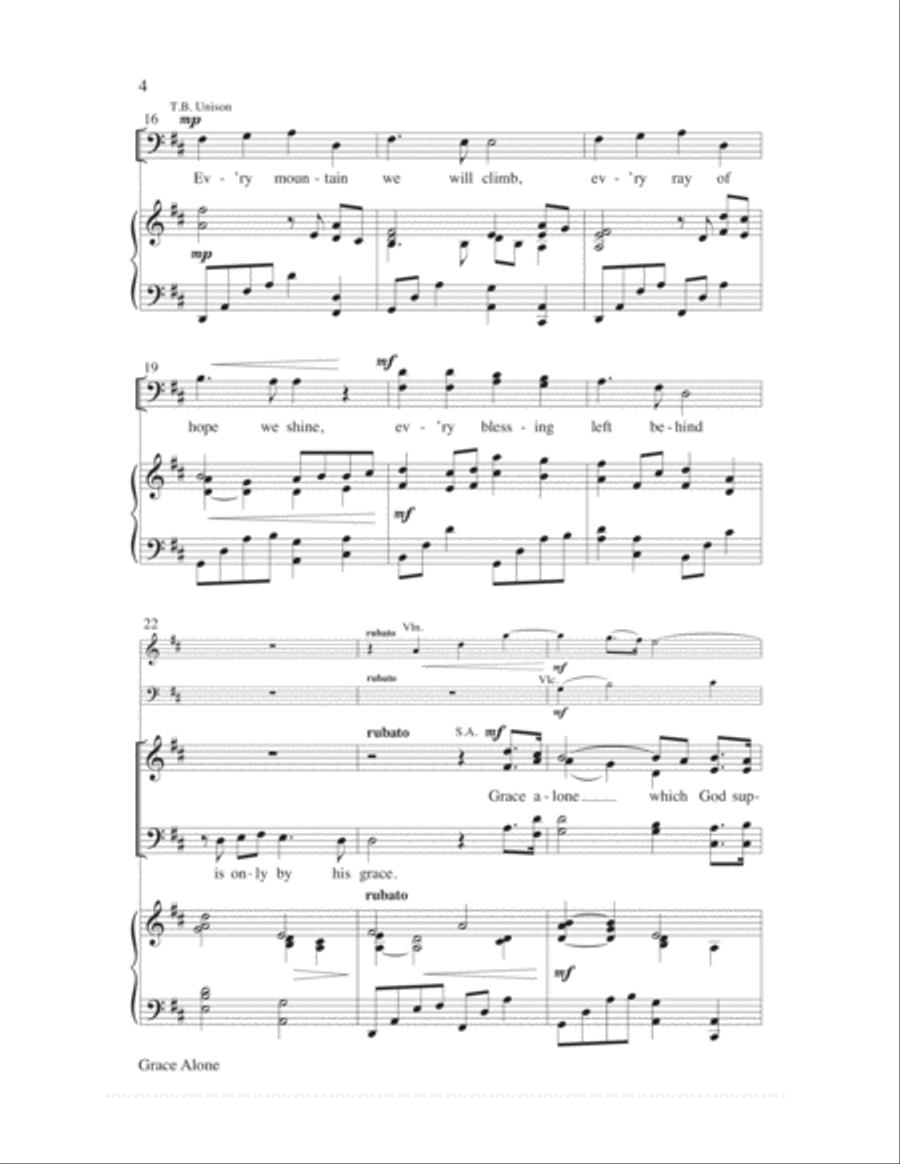 Grace Alone 4-Part scores gallery preview page 4