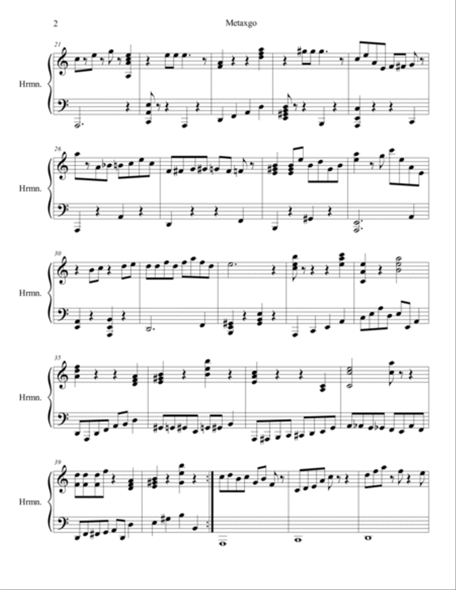 Metaxgo Organ Solo scores gallery preview page 2