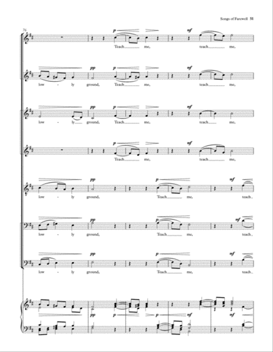 Songs of Farewell Divisi scores gallery preview page 52