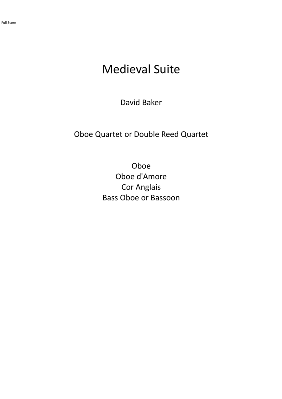 Medieval Suite Medieval Suite Oboe scores gallery preview page 1