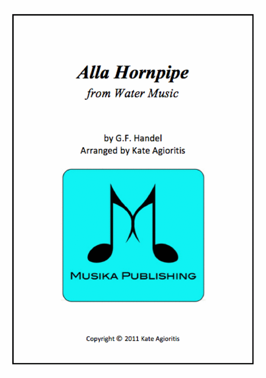Alla Hornpipe from Handel's Water Music - for String Quartet String Quartet scores gallery preview page 1