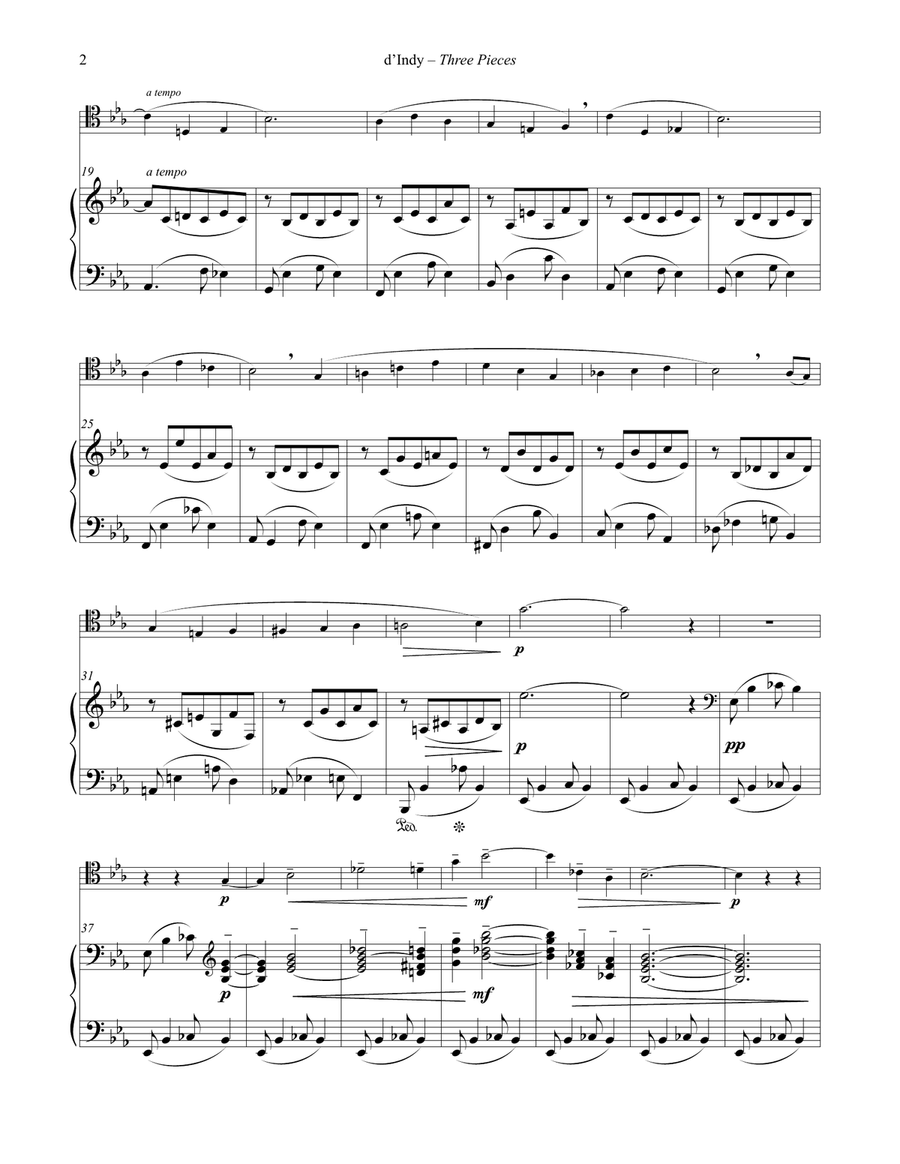 Three Pieces for Trombone & Piano Piano scores gallery preview page 2