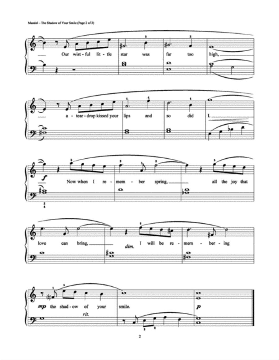 The Shadow of Your Smile (Love Theme from 