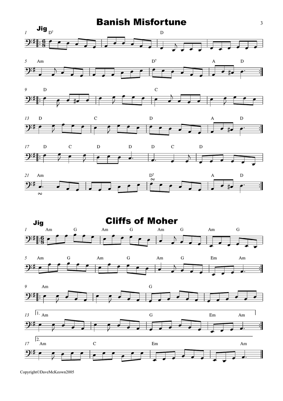 Irish Dance Music Vol.1 for Cello; 40 Jigs, Reels, Hornpipes and more.... Cello Solo scores gallery preview page 3