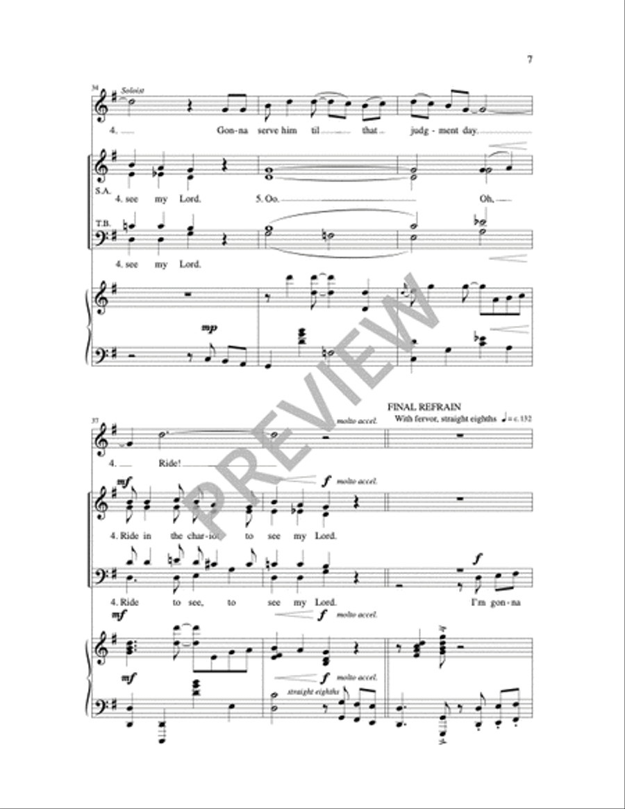 I'm Gonna Ride the Chariot 4-Part scores gallery preview page 10