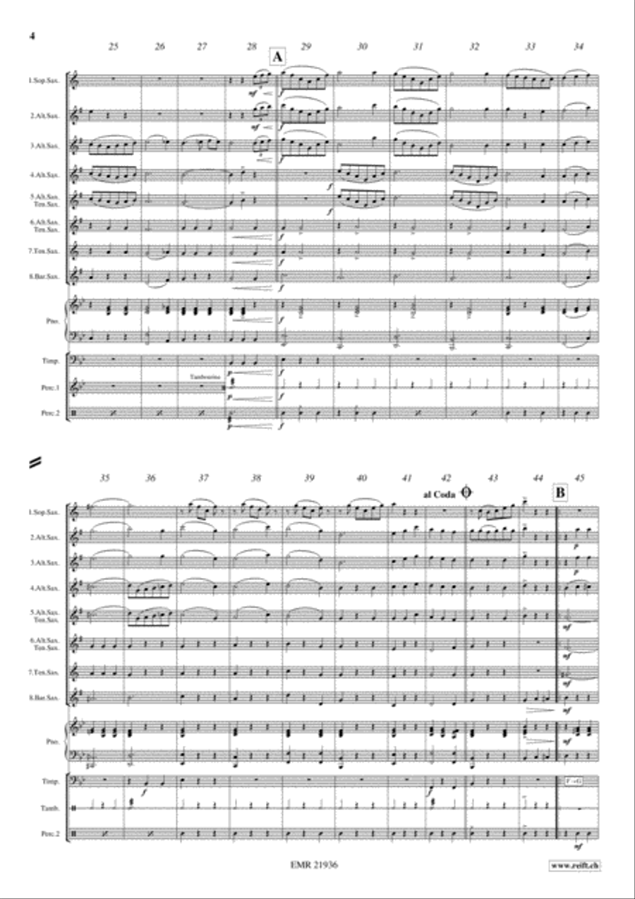 Montmartre Saxophone Ensemble scores gallery preview page 4