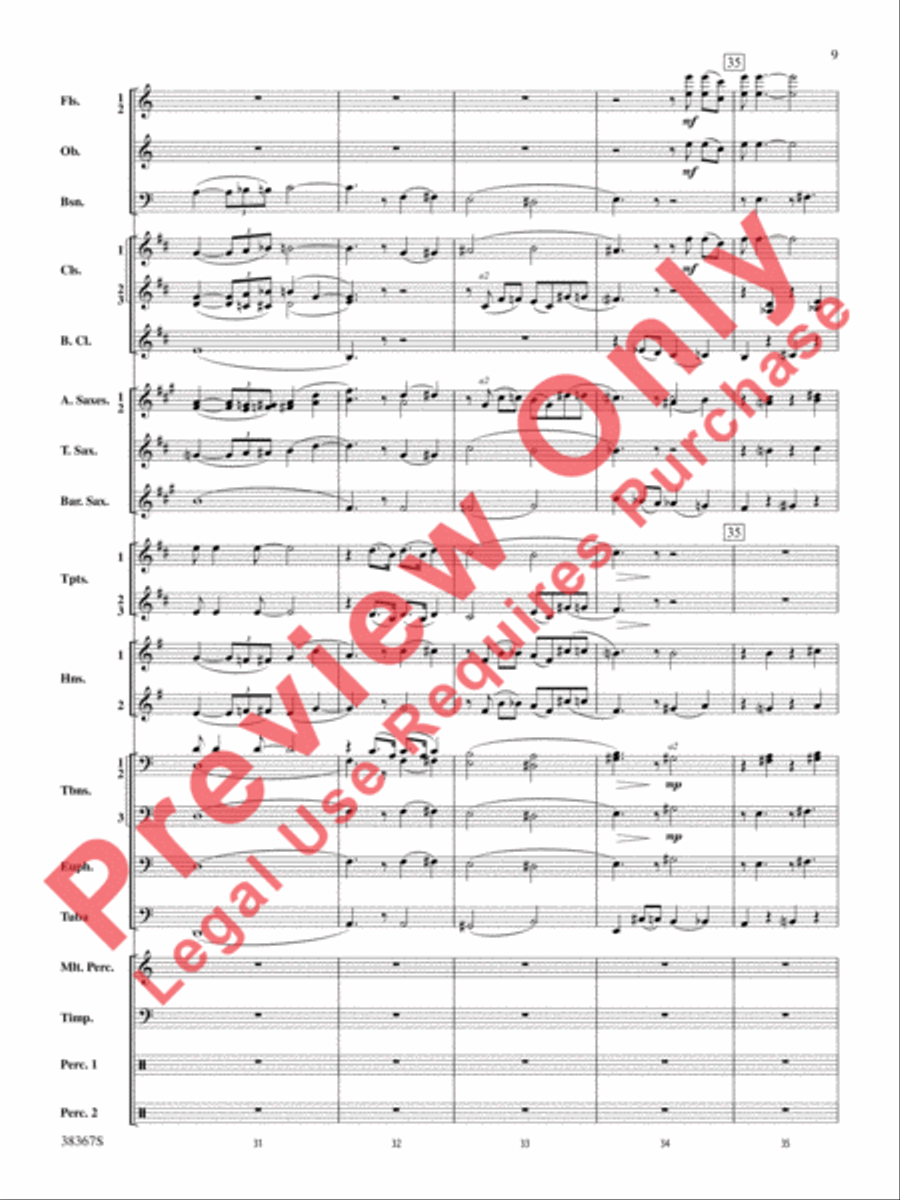 Highlights from Porgy and Bess Concert Band scores gallery preview page 10