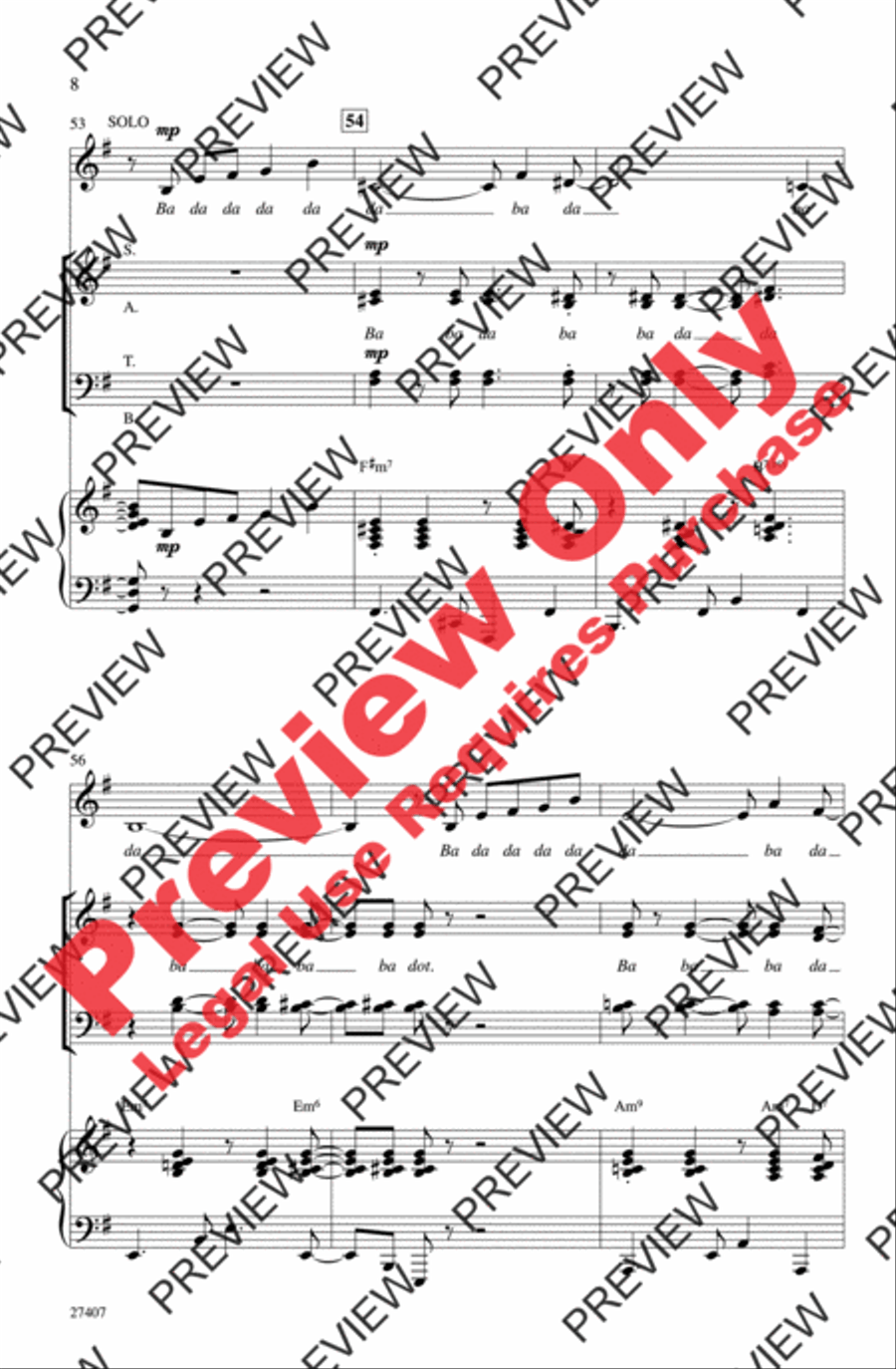 The Shadow of Your Smile 4-Part scores gallery preview page 8