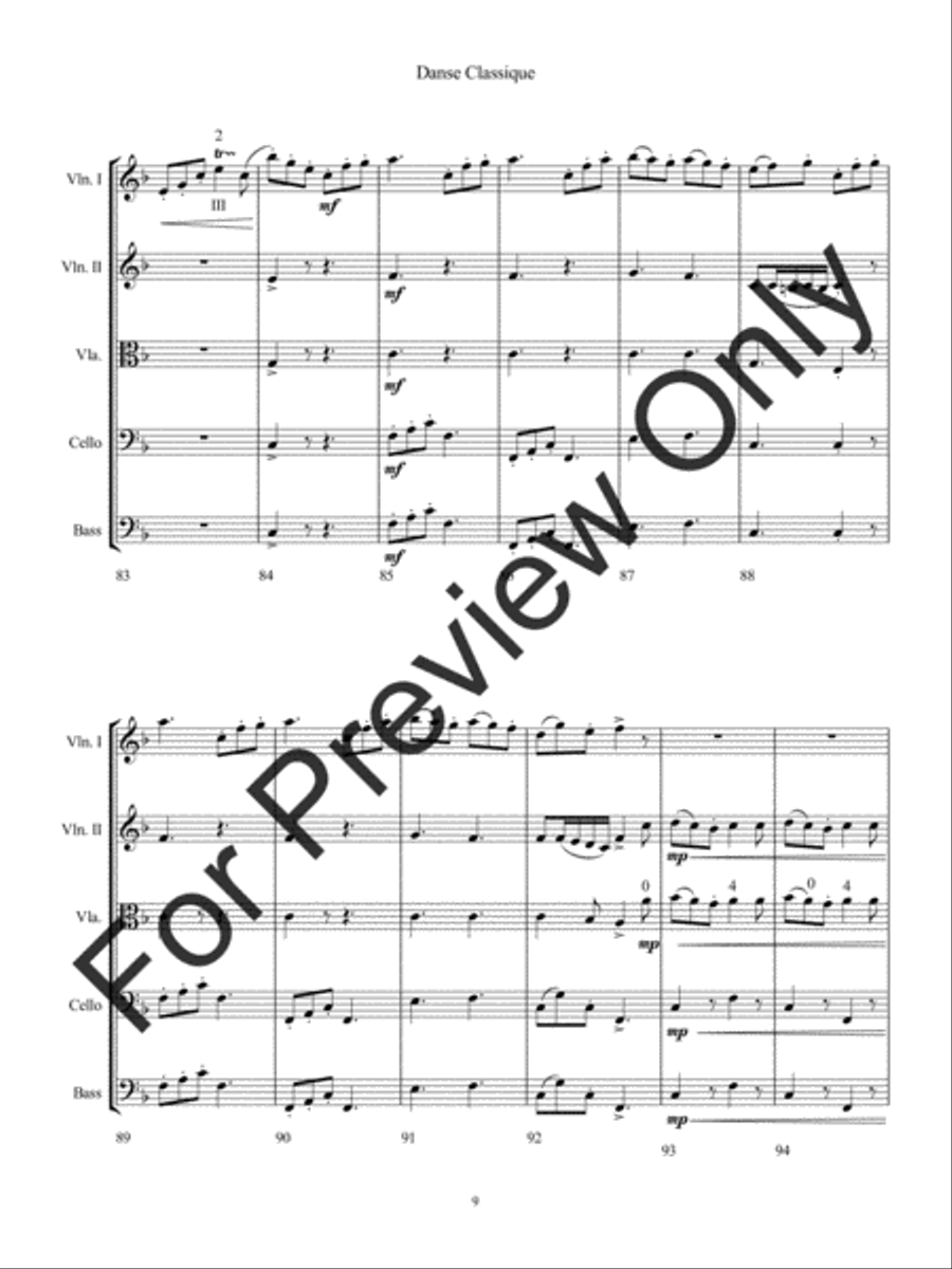 Danse Classique Danse Classique String Orchestra scores gallery preview page 12