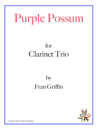 Book cover for Purple Possum for Clarinet Trio