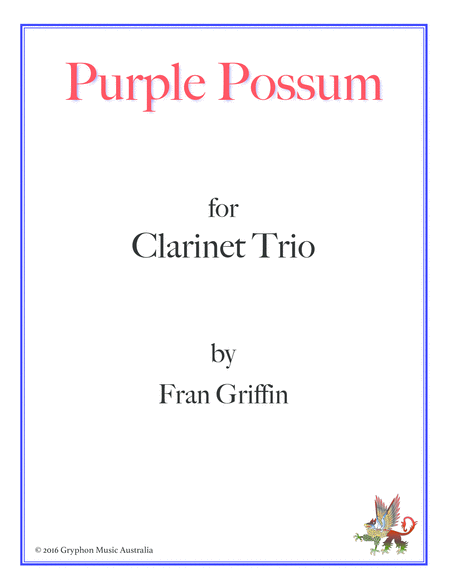 Purple Possum for Clarinet Trio image number null