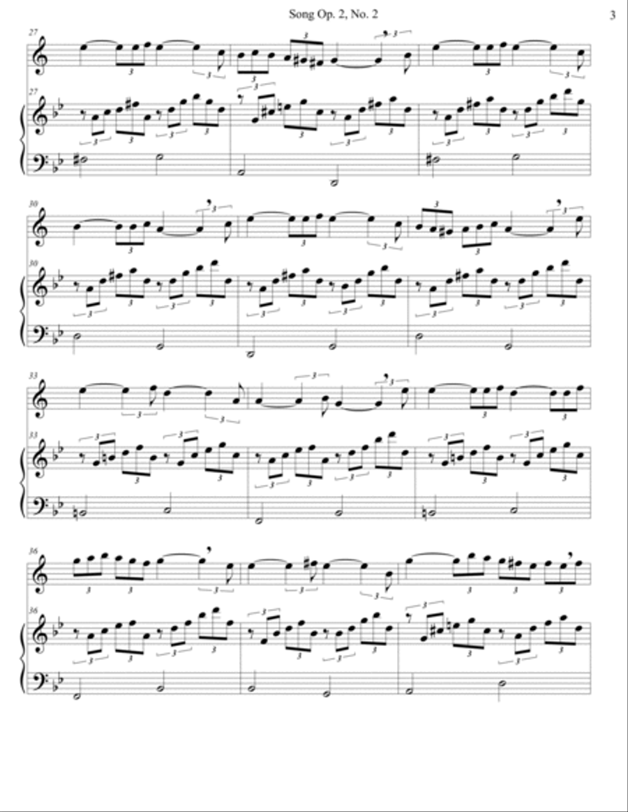 Song Op. 2, No. 2 Song Op. 2, No. 2 Tenor Saxophone scores gallery preview page 3