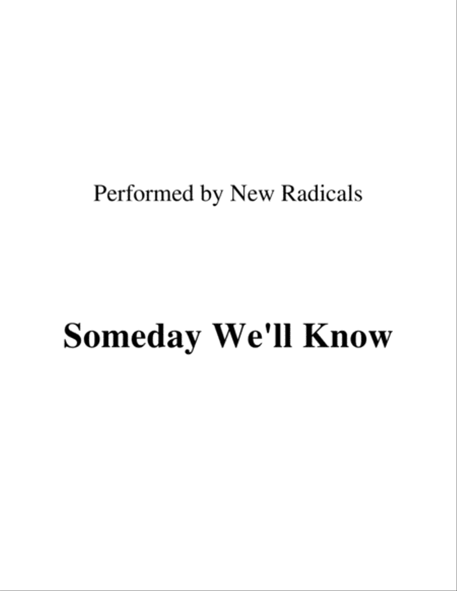 Someday We'll Know Someday We'll Know Small Ensemble scores gallery preview page 1