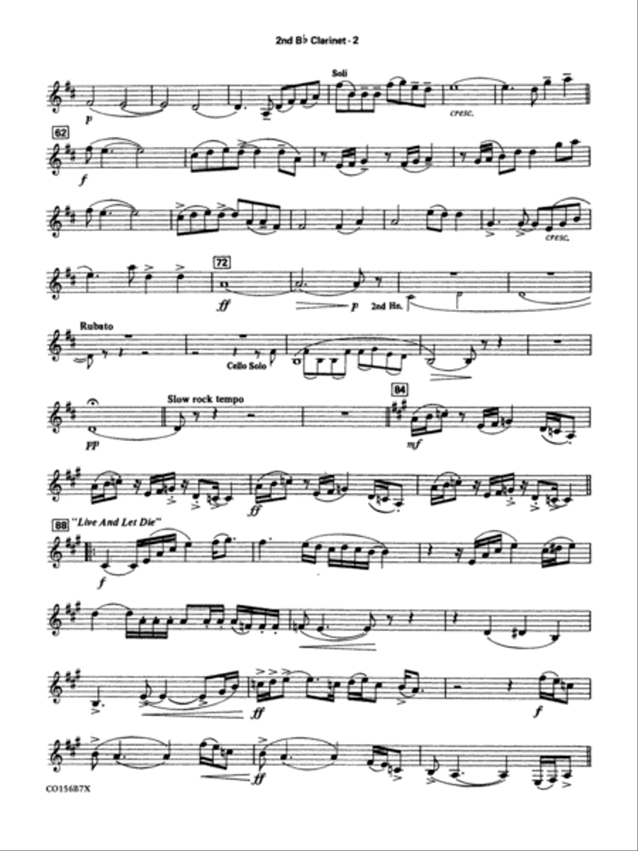Themes from 007: 2nd B-flat Clarinet Full Orchestra scores gallery preview page 2