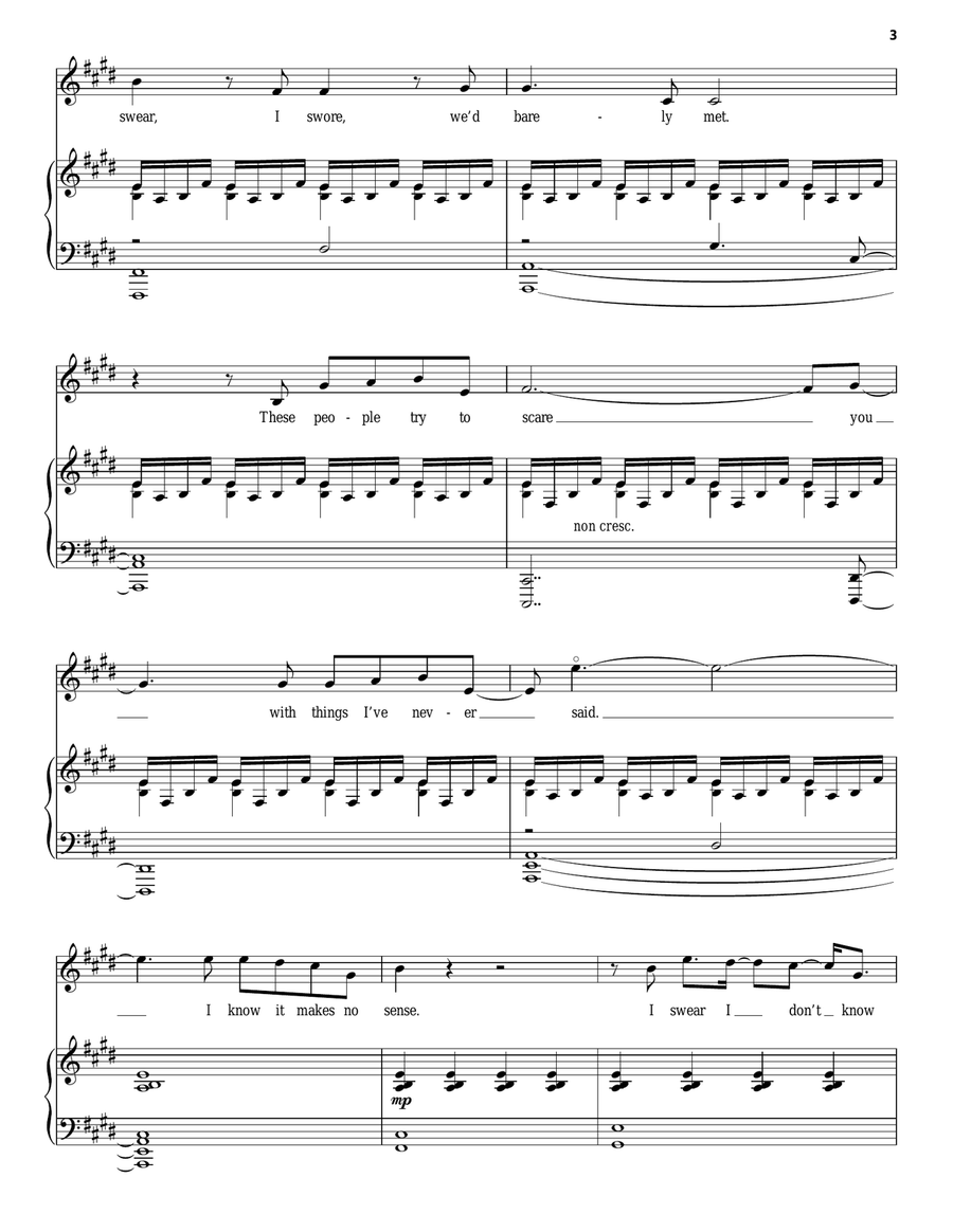 It's Hard To Speak My Heart (from Parade) Piano, Vocal scores gallery preview page 3