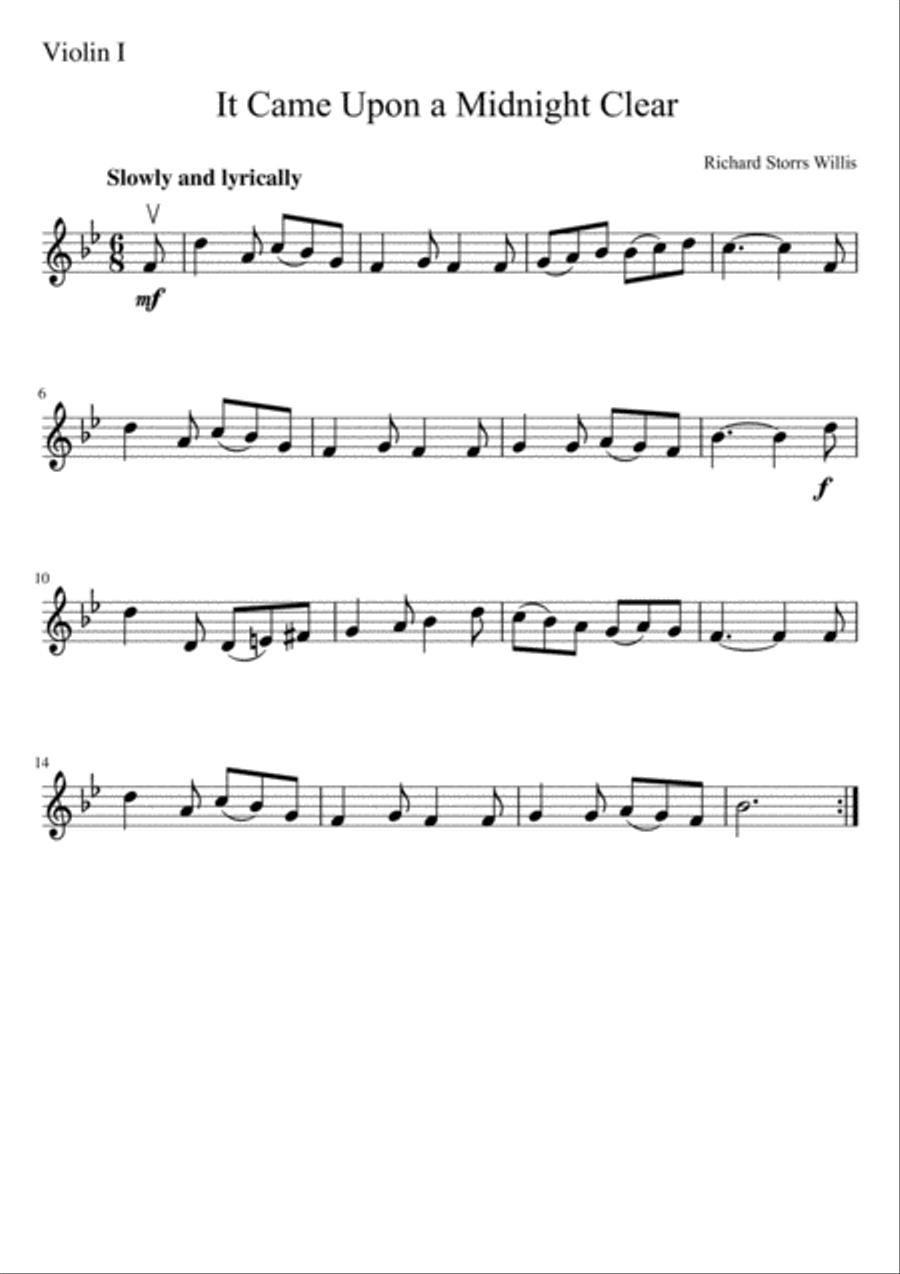 It Came Upon a Midnight Clear String Quartet scores gallery preview page 3