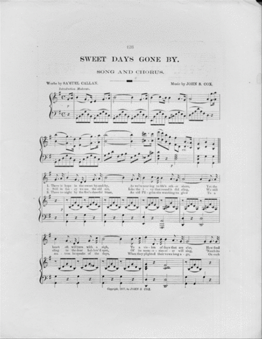 Sweet Days Gone By. Song and Chorus 4-Part scores gallery preview page 2
