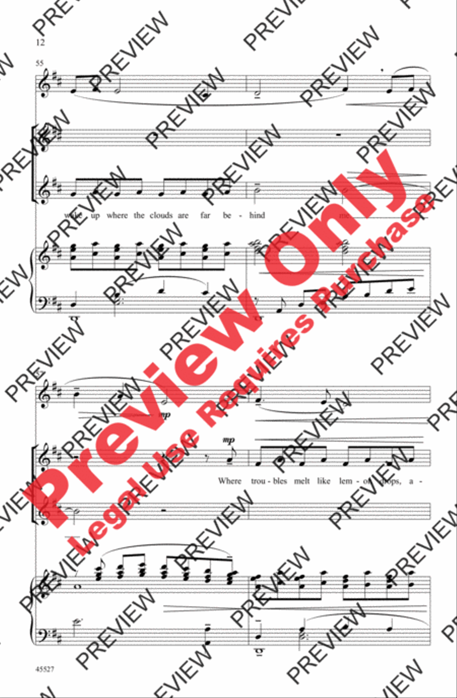 Over the Rainbow Women's Choir scores gallery preview page 12