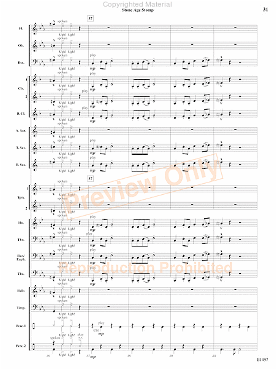 Curtain Up! Concert Band scores gallery preview page 28