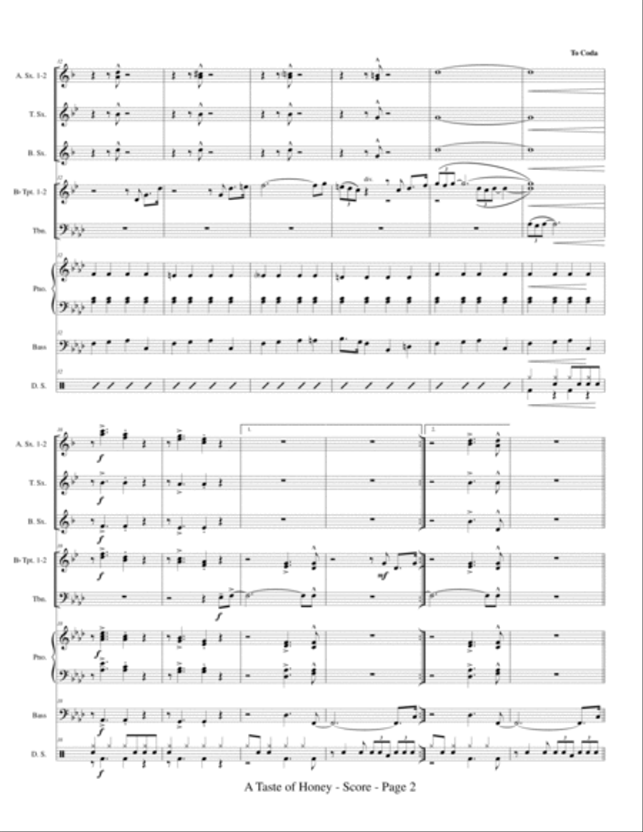 A Taste Of Honey Jazz Ensemble scores gallery preview page 4