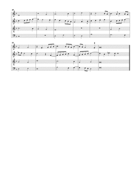 Adieu mes amours (arrangement for 4 recorders)