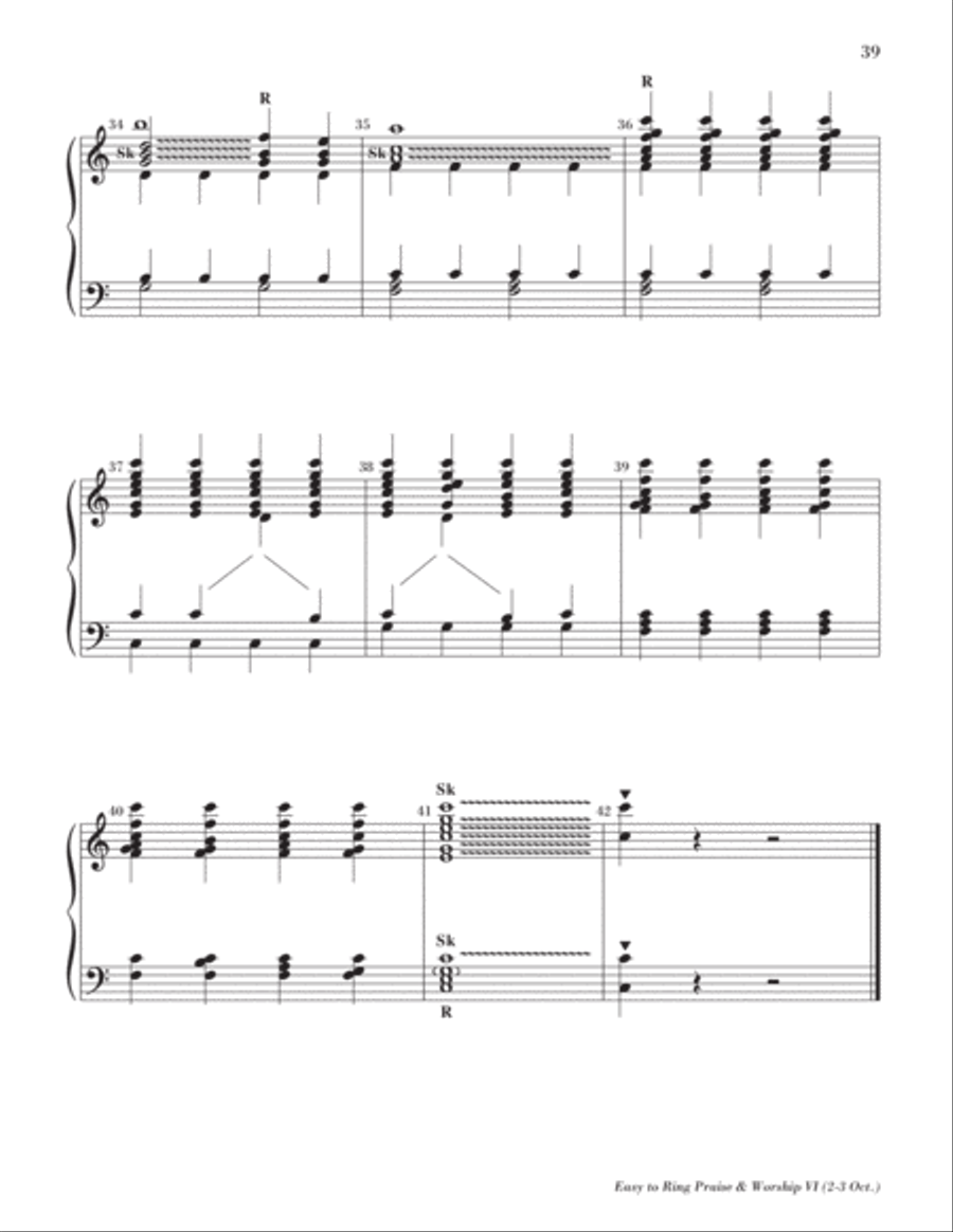 Easy to Ring Praise and Worship 3-Octaves scores gallery preview page 42