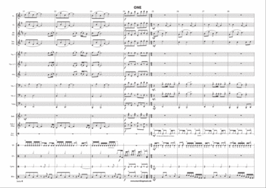 One One Marching Band scores gallery preview page 4