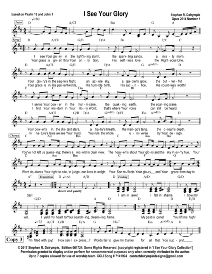 I See Your Glory Voice scores gallery preview page 3