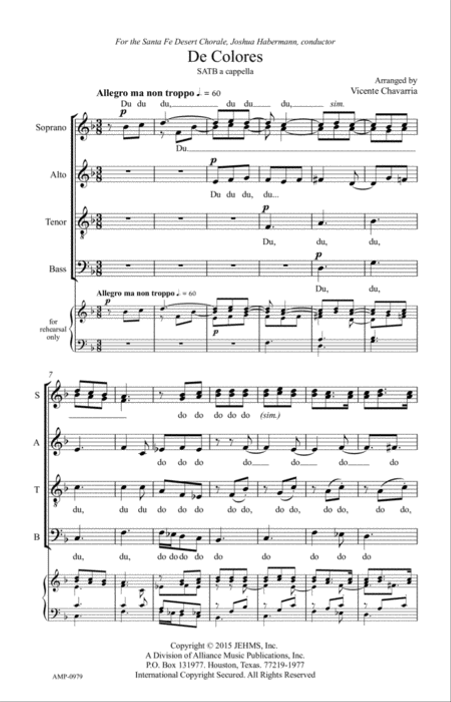 De Colores 4-Part scores gallery preview page 7