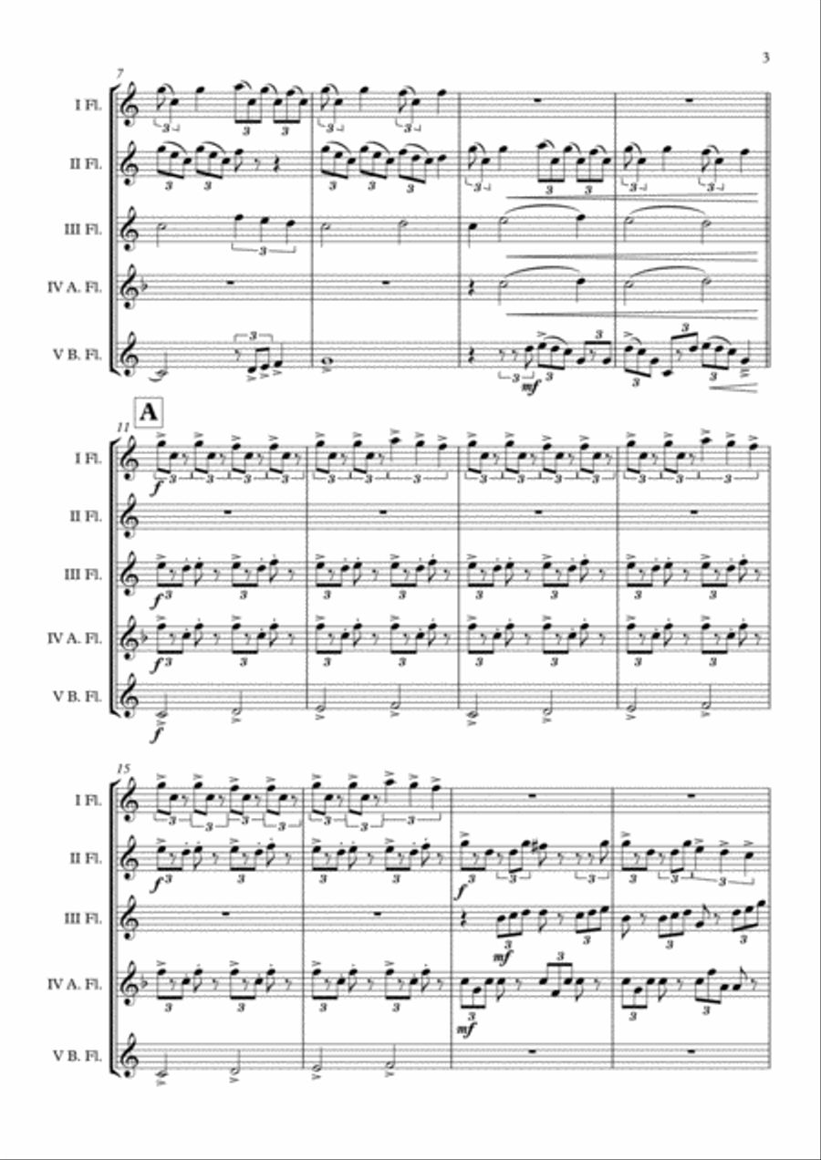 Flying Flying Flute Choir scores gallery preview page 4