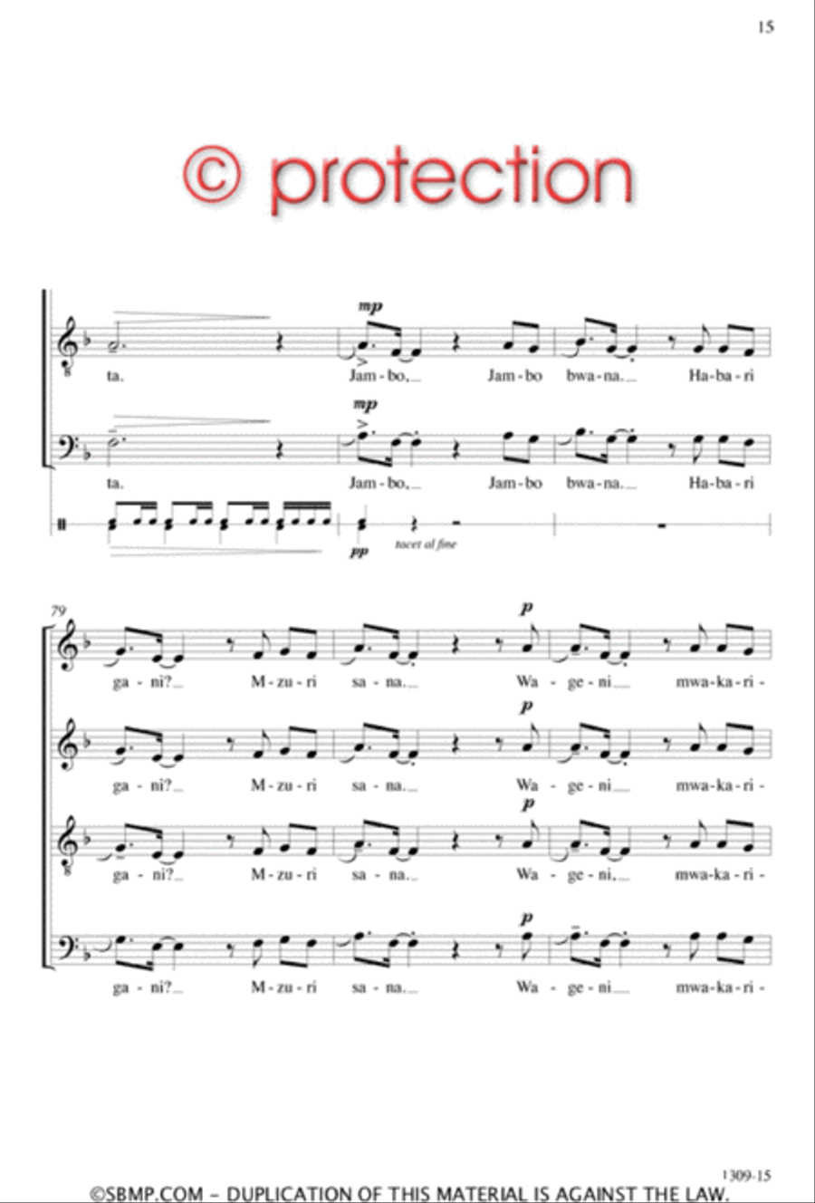 Jambo - SATB Octavo Jambo - SATB Octavo 4-Part scores gallery preview page 14