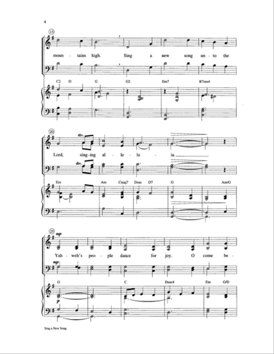 Sing a New Song 4-Part scores gallery preview page 4