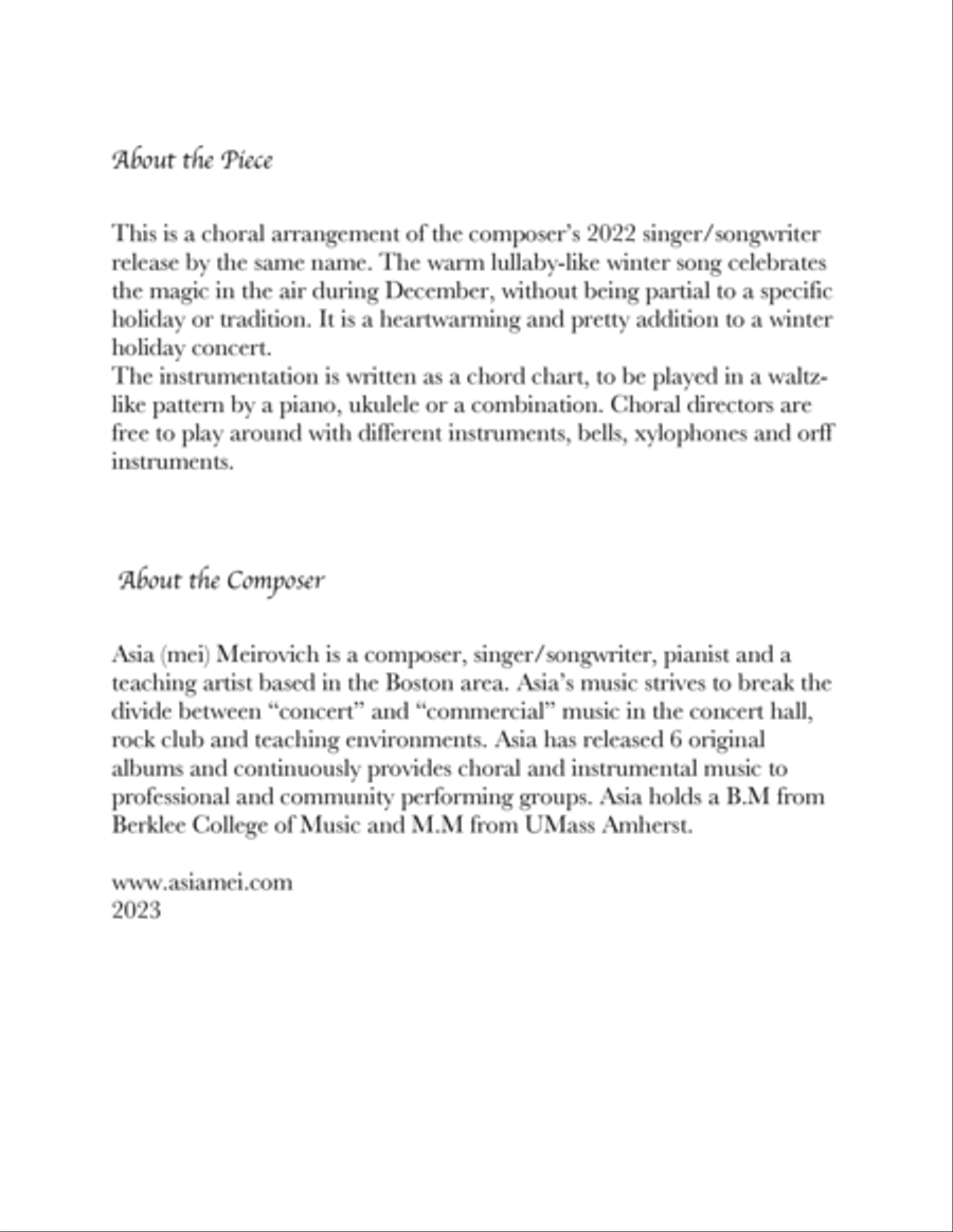 The Magic of December 3-Part scores gallery preview page 2
