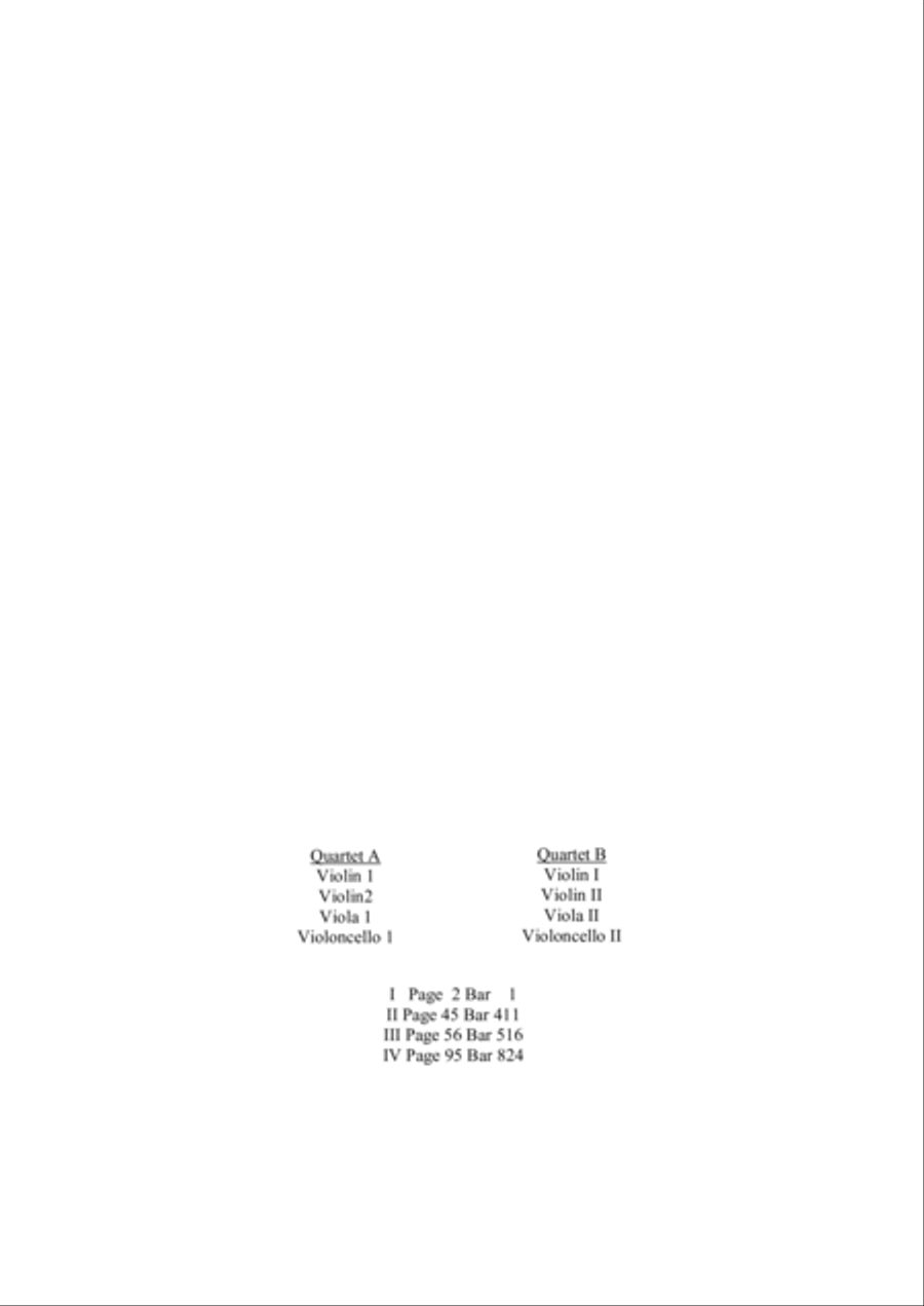 Divertimento for Two String Quartets. String Quartet scores gallery preview page 2