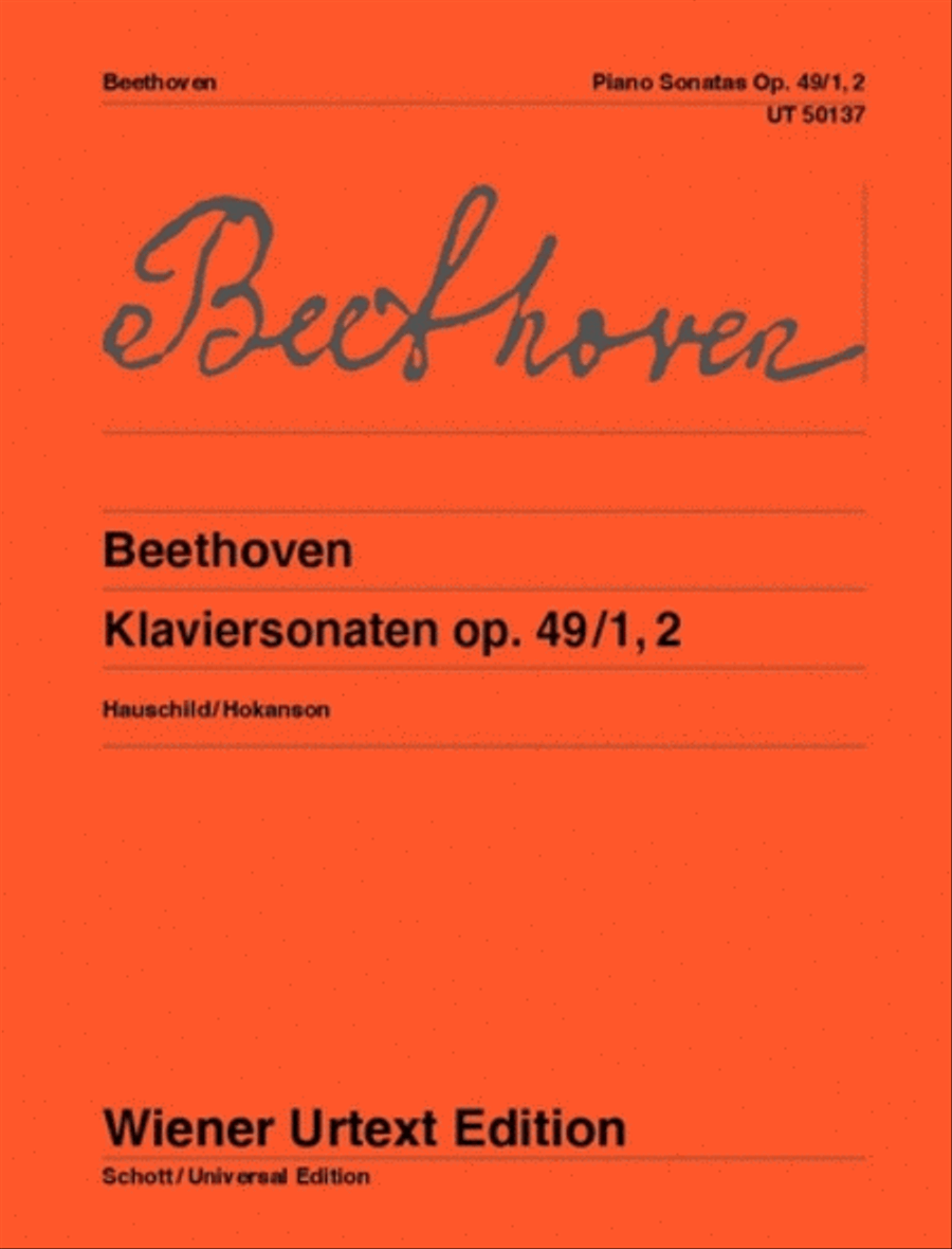 Piano Sonatas, Op. 49/1, 2 Chamber Music scores gallery preview page 1