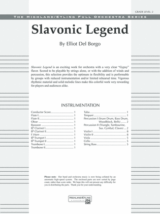 Book cover for Slavonic Legend: Score