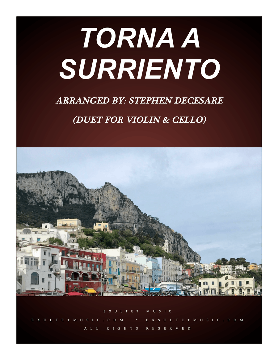 Torna A Surriento (Come Back to Sorrento) (Duet for Violin and Cello) Piano Trio scores gallery preview page 1