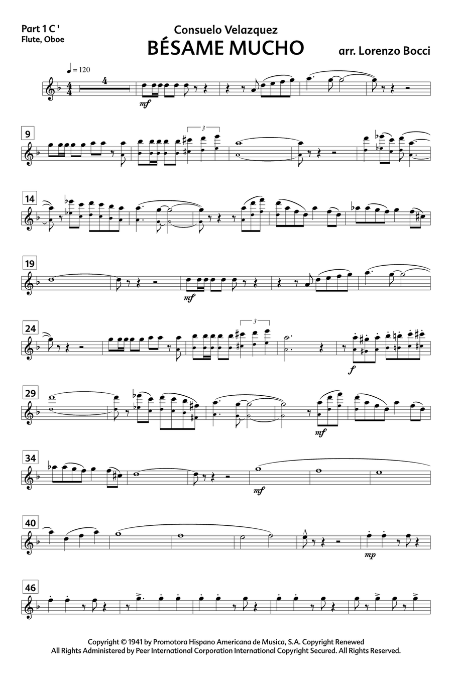 Bésame Mucho Concert Band scores gallery preview page 6