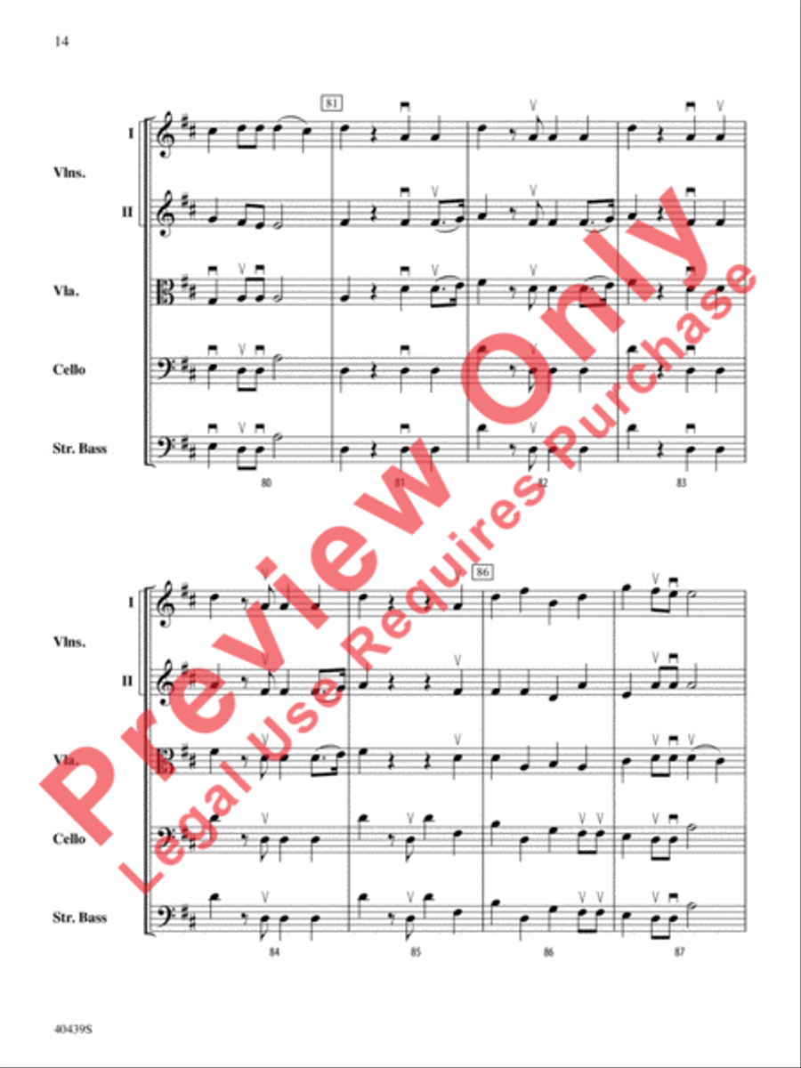 Hallelujah Chorus String Orchestra scores gallery preview page 15