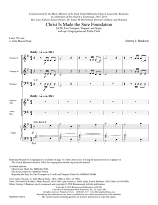 Book cover for Christ Is Made the Sure Foundation (Downloadable Full Score)