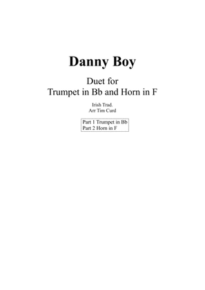 Danny Boy. Duet for Trumpet and French Horn