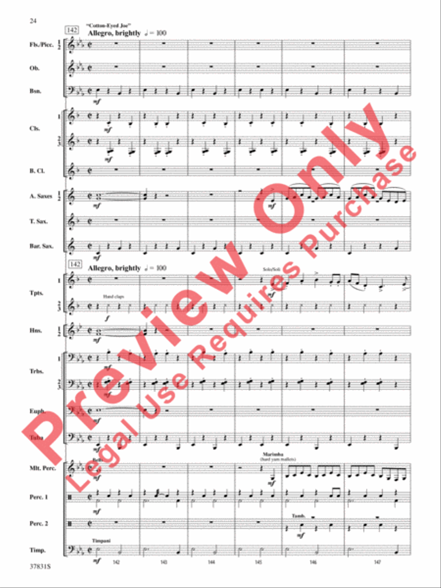 Saddle Up! Saddle Up! Concert Band scores gallery preview page 25