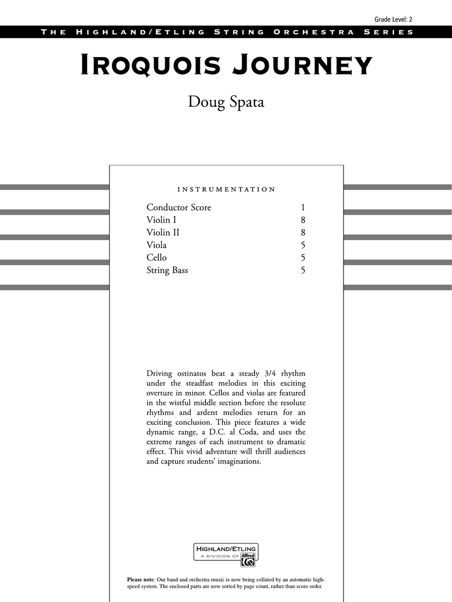 Iroquois Journey: Score